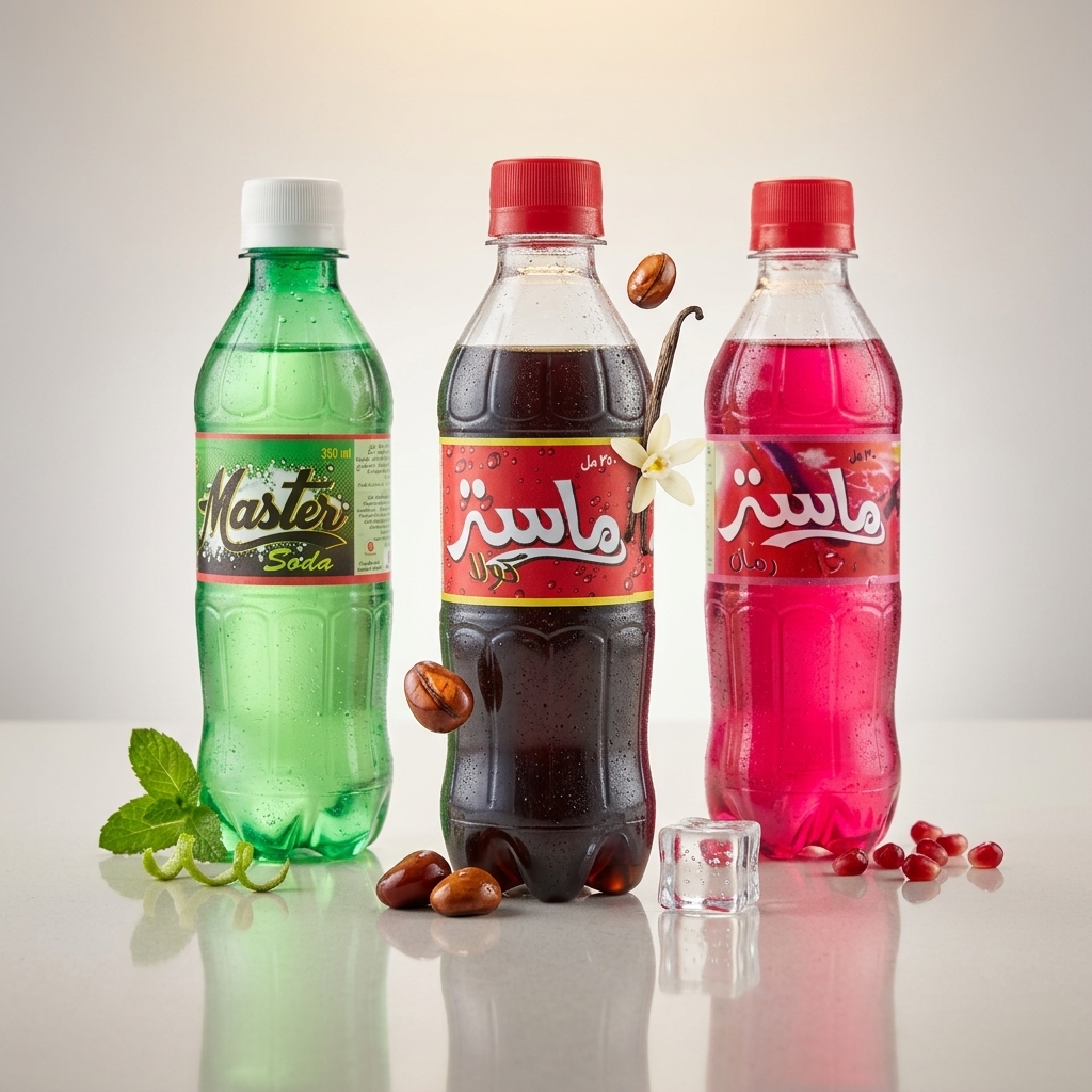 مشروب ماستر غازي منعش - نكهات متنوعة